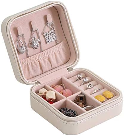 CaseGrace 4pcs Travel portátil Mini jóias caixa de jóias de couro Organizador Caixa Caixa de presente Caixa de presente Mulheres