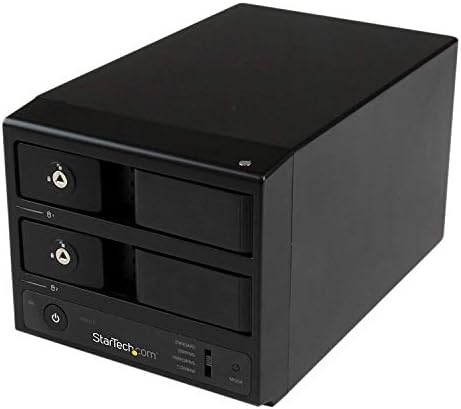 Startech.com USB 3.0 / ESATA Hot Swap HDD Gabinete com UASP - Baylessless 3,5 ”SATA III Gabinete do disco rígido, preto