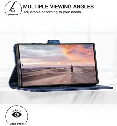 FOLUU PARA SAMSUNG Galaxy S23 Ultra Wallet Case, PU Flip Folio com [Caso interno à prova de choque], caça -níqueis