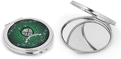 Greeklife.Store Chi Sigma tau Fraternidade compacta compacta Cosmética Maquiagem Double Pocket Round Portable espelho