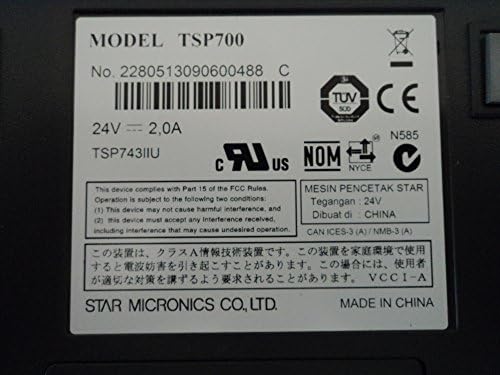 STAR RECEBIMENTO TERMAL POS IMPRESSORA USB GRINHA ~ TSP700, TSP743IIU, TSP700II