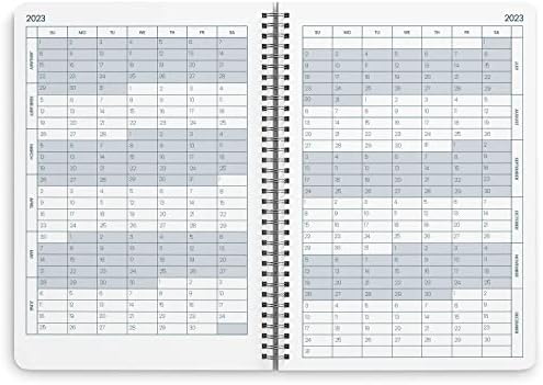 Planejador mensal 2023 Agenda do calendário em espiral Livro de compromissos Organizador pessoal para o escritório de