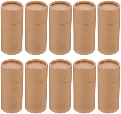 Kraft de papel Kraft Tubo: 100 ml Caixa de embalagem de garrafas de óleo essencial 10pcs Tubos de baleques de papel de papel para