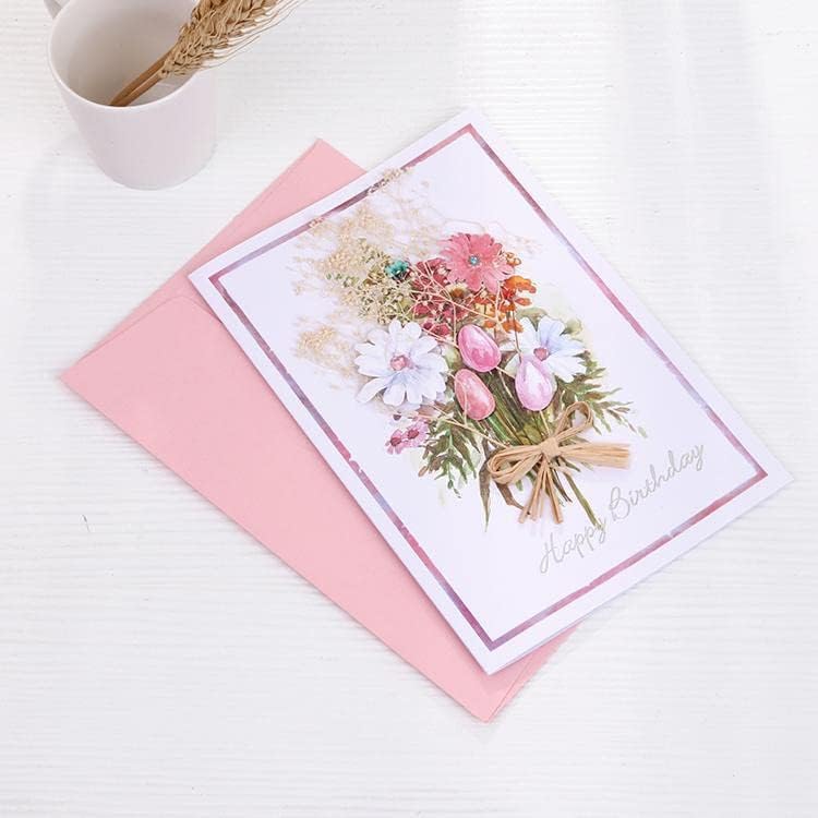 Cartões de flores secas elegantes seco | Cartão do Dia das Mães | Cartão de aniversário exclusivo e aniversário para