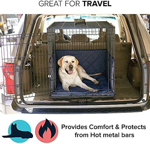 Pet Dreams Dog Crate Bumper - Acessórios para caixas de cães de arame, almofadas de treinamento para caixas de cães