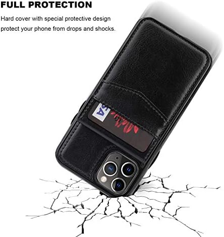 Kihuwey Compatível com a carteira do iPhone 11 Pro Case com titular de cartão de crédito, Flip Premium Leather Magnetic