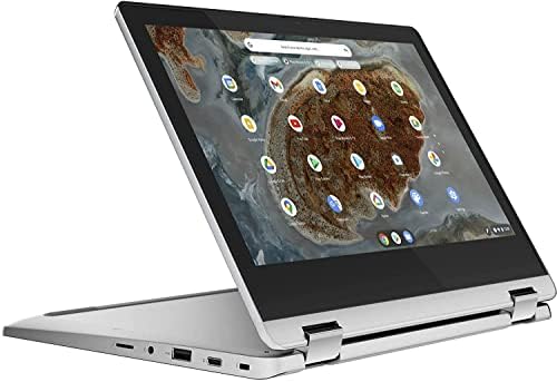 2022 mais recente Lenovo Flex 3 11,6 HD Laptop de 2 em 1 Chromebook, MEDIATEK 8-CORE MT8183, 4 GB de RAM, espaço de 160 GB, WiFi, Bluetooth, webcam, tipo C, Chrome OS+JVQ MP