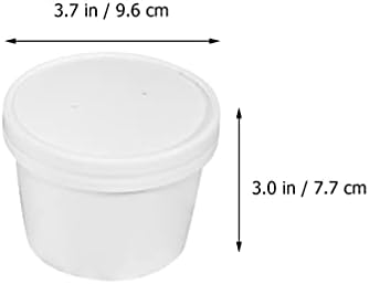 Recipiente de recipiente limpo de cabilock 25pcs tigelas de papel tigelas de garas de sorvete de iogurte tigela de sobremesa Tream