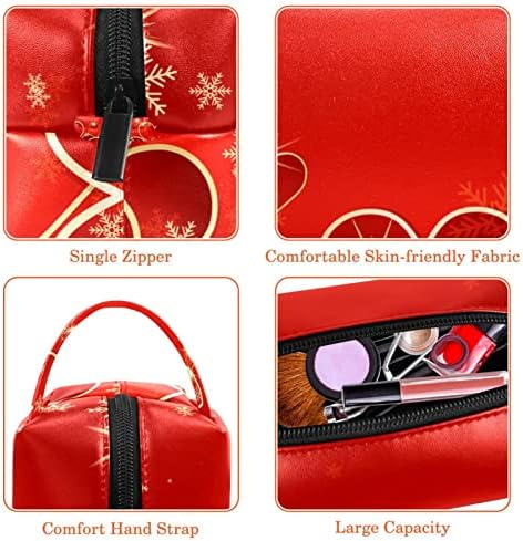 Bolsa de maquiagem à prova d'água, bolsa de maquiagem, organizador cosmético de viagem para mulheres e meninas, Snowflake