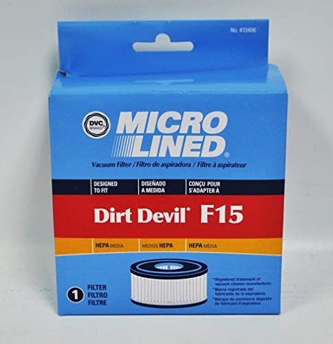 DVC Micro ladeado F 15 Filtro HEPA projetado para se encaixar no Royal Dirt Devil