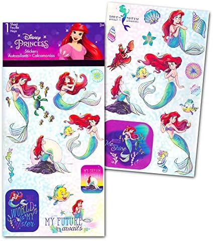 Disney, a mochila Little Mermaid Mini com lancheira - pacote com mochila Mini Ariel de 11 ”, lancheira, adesivos, mais
