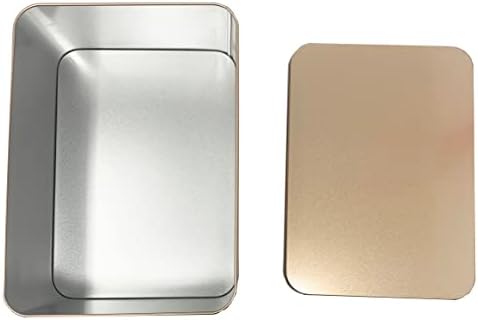 Caixa de lata de metal de cor dourada com tampas, recipientes extras grandes, para manter chaves, candys, biscoitos, caneta,