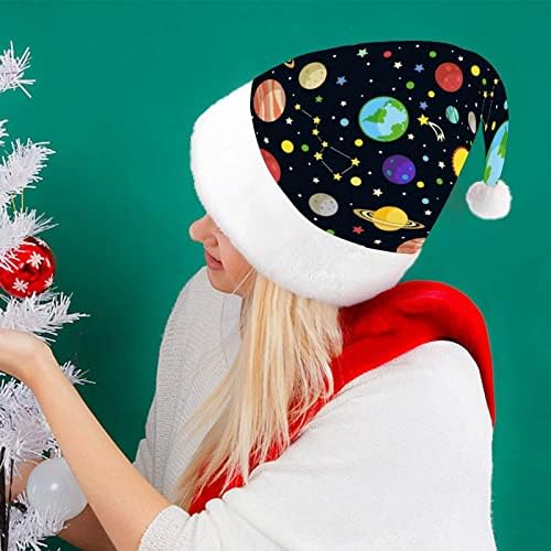 Universo planeta chapéu de natal chapéu de Papai Noel Chapé