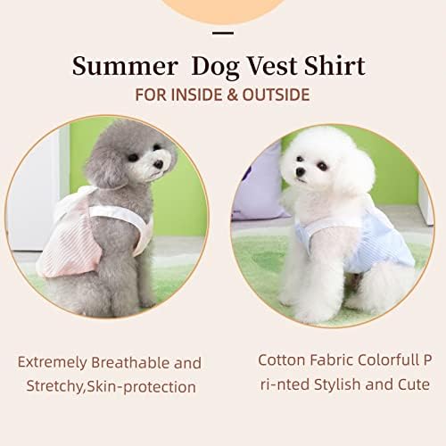 Loyanyy 2pack Camisetas de colete de cachorro fofo para um cão médio de cachorro de cachorro respirável tanque de