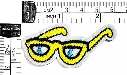Kleenplus 3pcs. Mini óculos escuros de desenho animado Ferro bordado em costura em crachá para jeans jaquetas HATPACKS