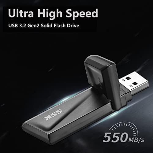 Pacotes SSK 11 em 1 Estação de Atratedores USB C e 128 GB de Estado Sólido Externo SSD Drive Flash Drive 550MB/S Velocidade de transferência