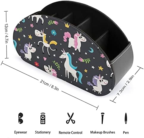 Magic Horse with Horn and Fairy Elements Control Storage Storage Box PU Multifuncional Tits Remote Control Organizer Box