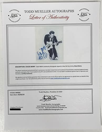Chuck Berry assinou autografado brilho 8x10 foto - Mueller autenticado