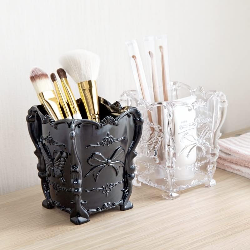 ZCMEB Desktop Creative Pen Holder Retro Makeup Brush Storage Storage Cleax Eyebrow Lávez em pó de armazenamento