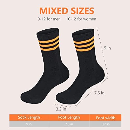 Marysti 1 Par de umidade de umidade masculina meias atléticas para homens e mulheres, preto - 1 par