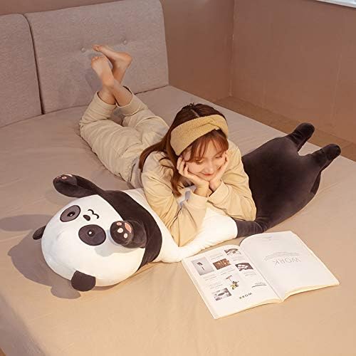 Ipenny desenho animado fofo panda travesseiro de corpo comprido Kids Kids Pillow Doll Toy Toy Soft peluda amante de pelúcia Dormir travesseiro