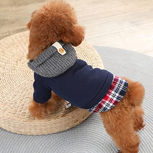 Houkai Pet Cotton Clothes Dogs Roupas de algodão com capuz quente para cães moletom com capuz quente