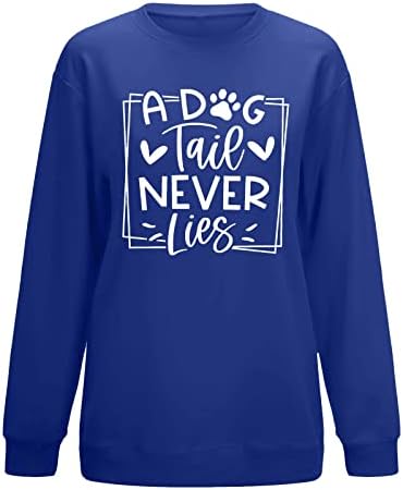 Letra feminina impressão gráfica moletom de manga longa de manga longa Tops de pullocatomina casual Casual Crewneck Camise