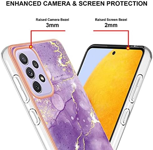 Monwutong Case de telefone para Samsung Galaxy A23 4G/5G, capa telefônica de choque à prova de choque do padrão de marble