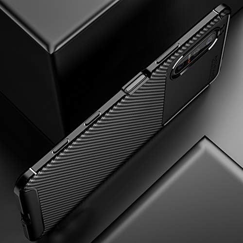 Case Sony Xperia 5 II, Cruerlite Projeto de textura de fibra de carbono Caso de absorção de choque anti-arranhão para Sony Xperia