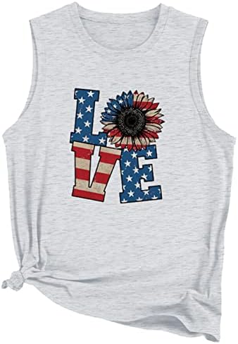 Tanques de beisebol top for women 4 de julho Camisa patriótica America Flag Graphic coletes