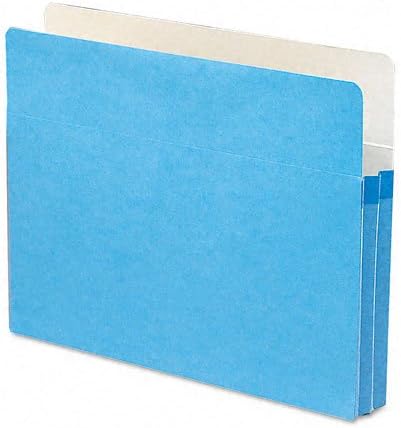 Smead Products - Smead - 1 3/4 de bolso de arquivo colorido de expansão, guia reta, letra, azul - vendida como 1 cada - 6