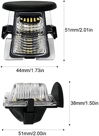 IXCNET Placa LED Placa Luz de tag Lâmpada Compatível com Jeep 2007-2018 Substituição JK Wrangler 6500K Luzes brancas,