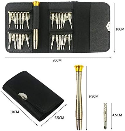 Conjuntos de ferramentas de reparo de 25 PCs Loouer Conjuntos de chaves portáteis para óculos de telefone Modelos de laptop em miniatura com bolsa de armazenamento