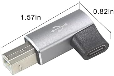 Qiucable USB C fêmea para impressora adaptador masculino - B, conversor MIDI tipo C compatível com o Syntesizer de piano elétrico
