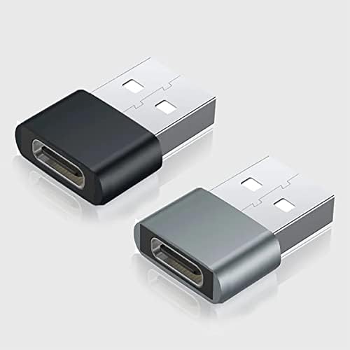Usb-C fêmea para USB Adaptador rápido compatível com seu Samsung SM-G781B para Charger, Sync, dispositivos OTG como teclado,
