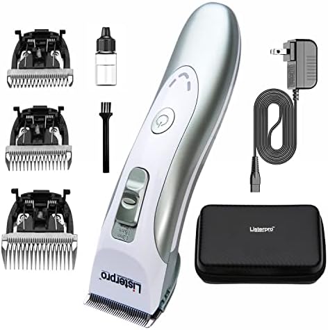 Listerpro Dog Clippers Professional Cão pesado para cães Clipper baixo ruído ruído de alta potência Recarregável Ferramentas