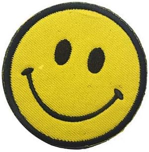LPTso Smiley Face Military Hook Loop Tactics Morale Morale Bordered Patch.