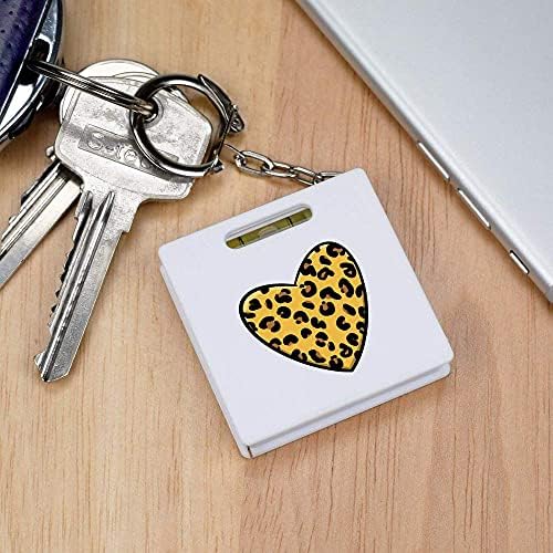 Azeeda 'Leopard Print Heart' Fita de chaveiro/ferramenta de nível de espírito