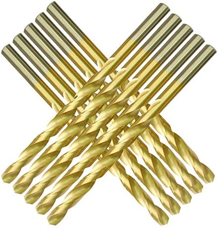 Xmeifeits Industrial Drillls Tools M2 Conjunto de brocas de titânio, conjunto de broca HSS DIN338 1,0-13mm, para perfuração