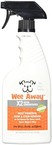Wee Away X2 Dog Stain Odor Removedor Concentrado Fórmula de Pet Spray de cachorro 16z