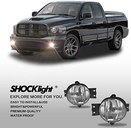 Luzes de nevoeiro de choque adequadas para 1500/2003-2009 Dodge Ram 2500 3500/2004-2006 Pickup Durango Caminhão 2002-2008 Dodge