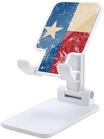 Retro Texas Flag celular Stand ajustável comprimido dobrável Acessórios para suporte para comprimidos de mesa