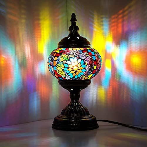 Anton Turkish Mosaic Glass Decorativo Lâmpada de mesa marmorquina Decoração de casa Night Light for Living Bedroom Room