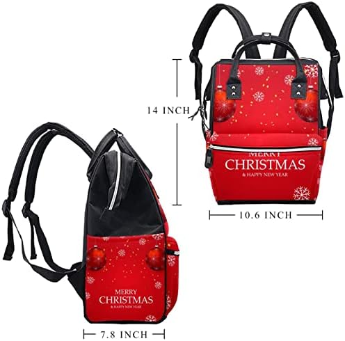 Mochila VBFOFBV Backpack, Nappy Churching Multifunction Travel Back Pack, unissex e elegante, Feliz Natal