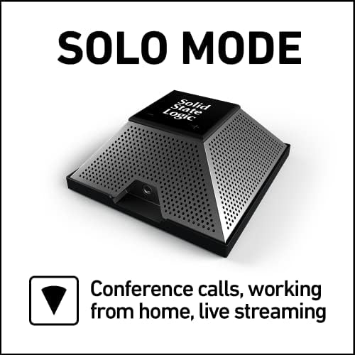 Lógica de estado sólido SSL Connex, microfone USB portátil. Conferência, criação de conteúdo, transmissão ao vivo, gravação de música no PC/Mac, Array de Microfone de Condensador Quad e 4 modos de usuário