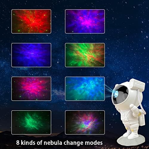 Star Projector Galaxy Night Lights - Astronauta Starry Nebula teto LED LED LED com timer e projetor espacial remoto adequado