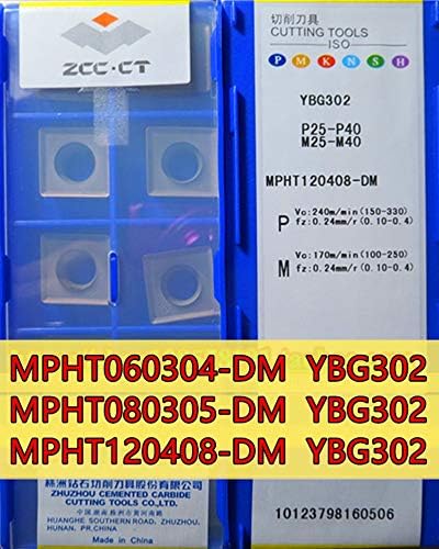 FINCOS MPHT060304-DM MPHT080305-DM MPHT120408-DM YBG302 10PCS 50PCS ZCC.CT Processamento da lâmina de carboneto: aço inoxidável e aço-: MPHT060304 50pcs)