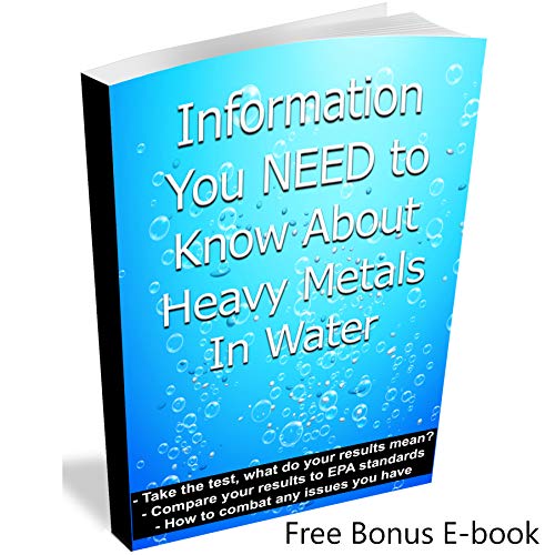 Kit de teste de água de metais pesados ​​- tiras de teste de água potável com e -book - kits de teste rápidos e precisos