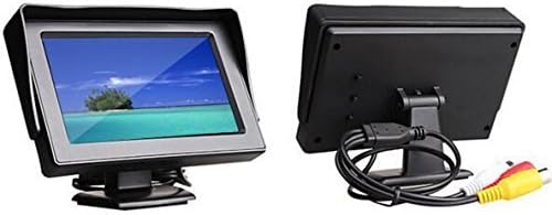 BW 4,3 polegadas TFT LCD Carro Monitor de estacionamento reverso com LED Light Display Para DVD de câmera de vista traseira