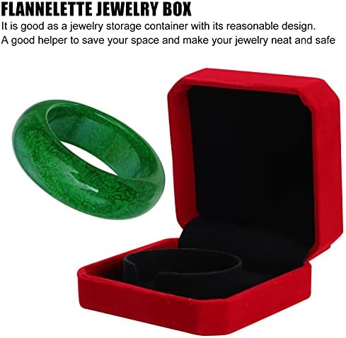 Casais de cabilock anel 4pcs caixa de jóias de jóias de jóias exibição de jóias de jóias vermelhas de jóias de tecido macio de jóias